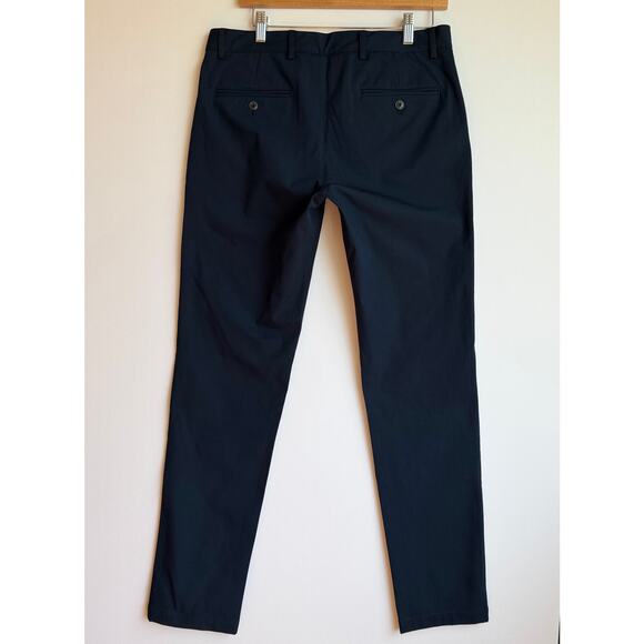 Club Monaco Connor Tech Pant Mens 31X32 Navy Blue Tapered Slim Pants Stretch - Picture 3 of 16